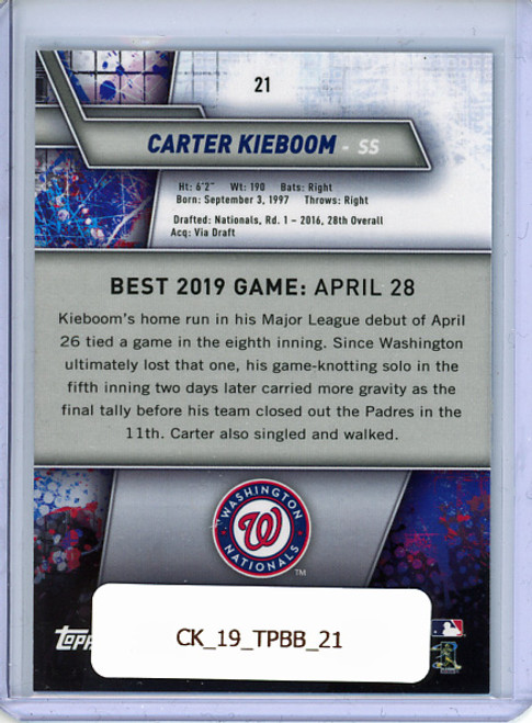 Carter Kieboom 2019 Bowman's Best #21