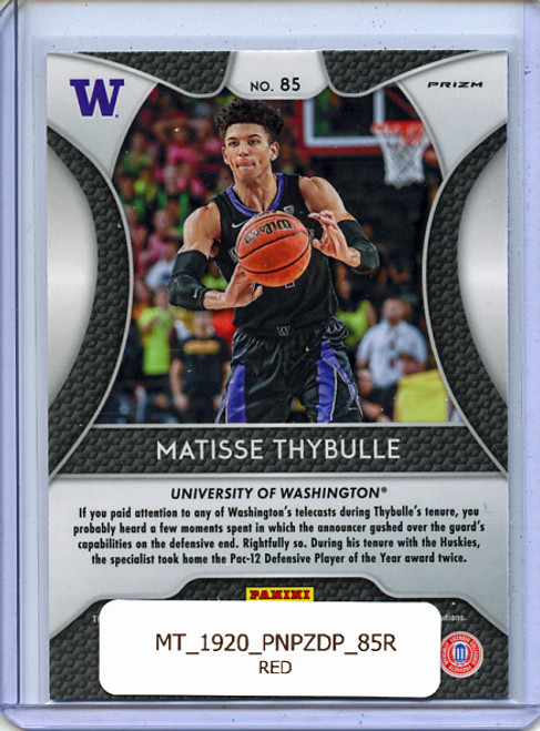 Matisse Thybulle 2019-20 Prizm Draft Picks #85 Red