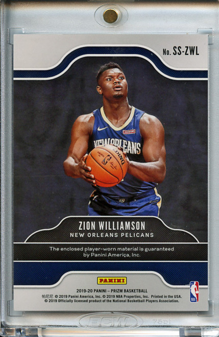Zion Williamson 2019-20 Prizm, Sensational Swatches #SS-ZWL (1)