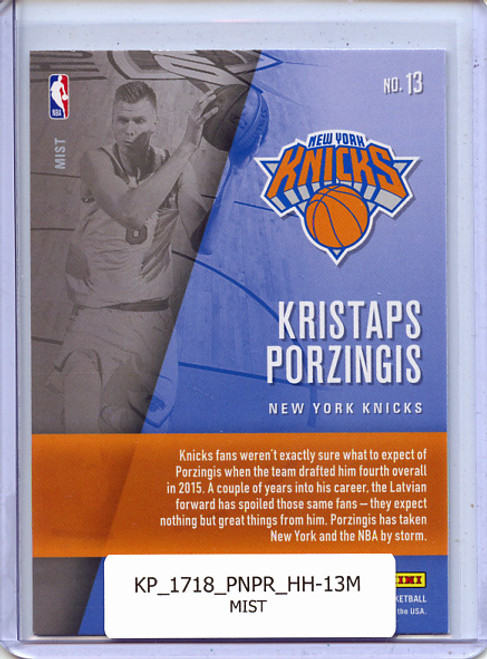 Kristaps Porzingis 2017-18 Prestige, Hardcourt Heroes #13 Mist