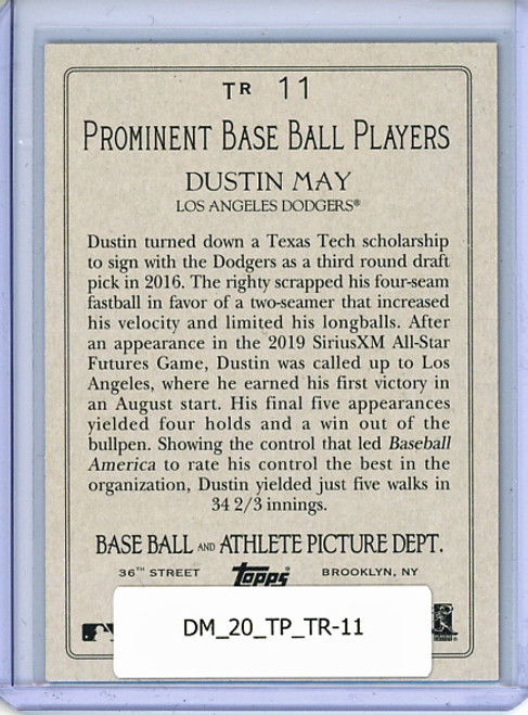 Dustin May 2020 Topps, Turkey Red #TR-11