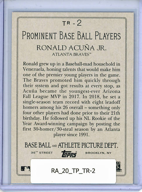 Ronald Acuna Jr. 2020 Topps, Turkey Red #TR-2