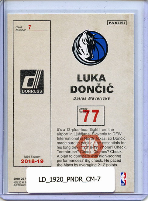 Luka Doncic 2019-20 Donruss, Craftsmen #7