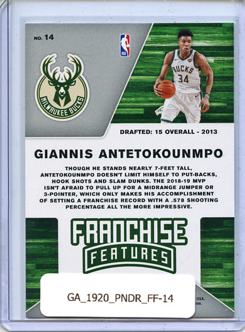 Giannis Antetokounmpo 2019-20 Donruss, Franchise Features #14