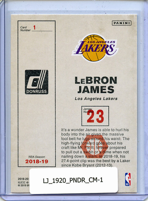 LeBron James 2019-20 Donruss, Craftsmen #1