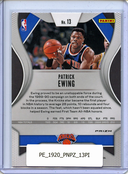 Patrick Ewing 2019-20 Prizm #13 Pink Ice