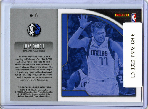 Luka Doncic 2019-20 Prizm, Get Hyped! #6