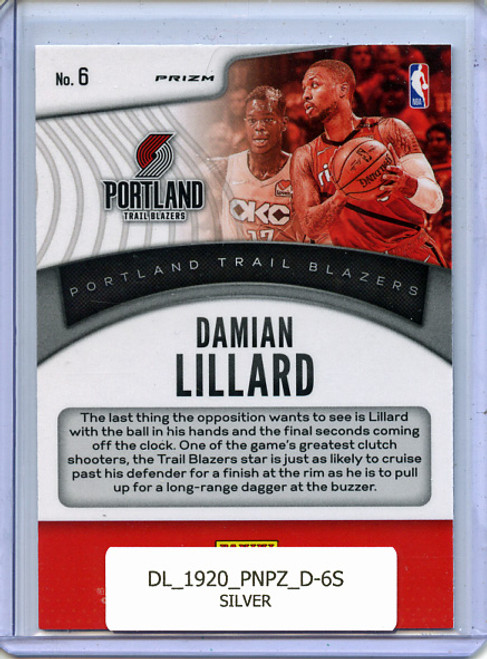 Damian Lillard 2019-20 Prizm, Dominance #6 Silver