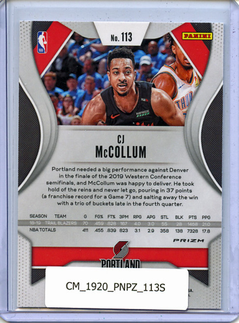 C.J. McCollum 2019-20 Prizm #113 Silver