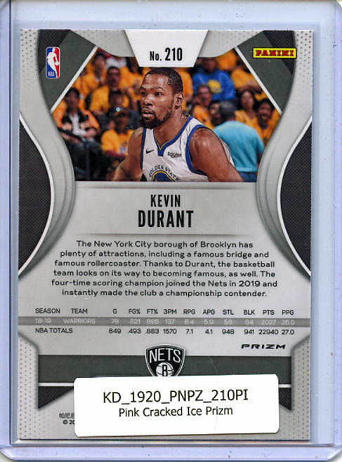 Kevin Durant 2019-20 Prizm #210 Pink Ice