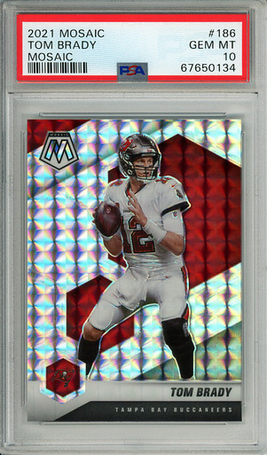 2021 PANINI MOSAIC TOM BRADY #186 TAMPA BAY BUCCANEERS SGC 10 GM 6507024 -  AA Mint Cards