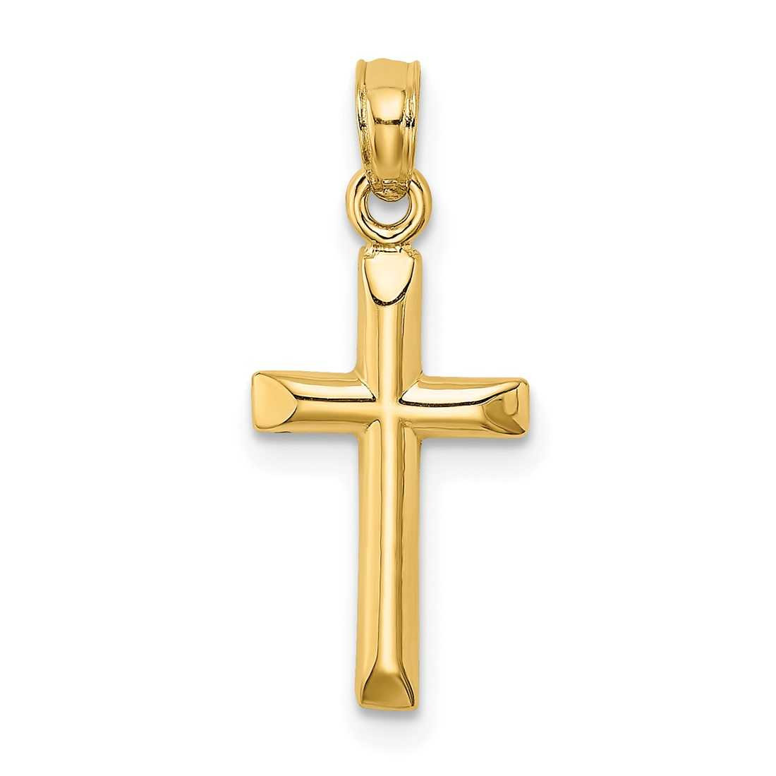 10K Yellow Gold Polished Cross Pendant 10K8375 at BillyTheTree Jewelry