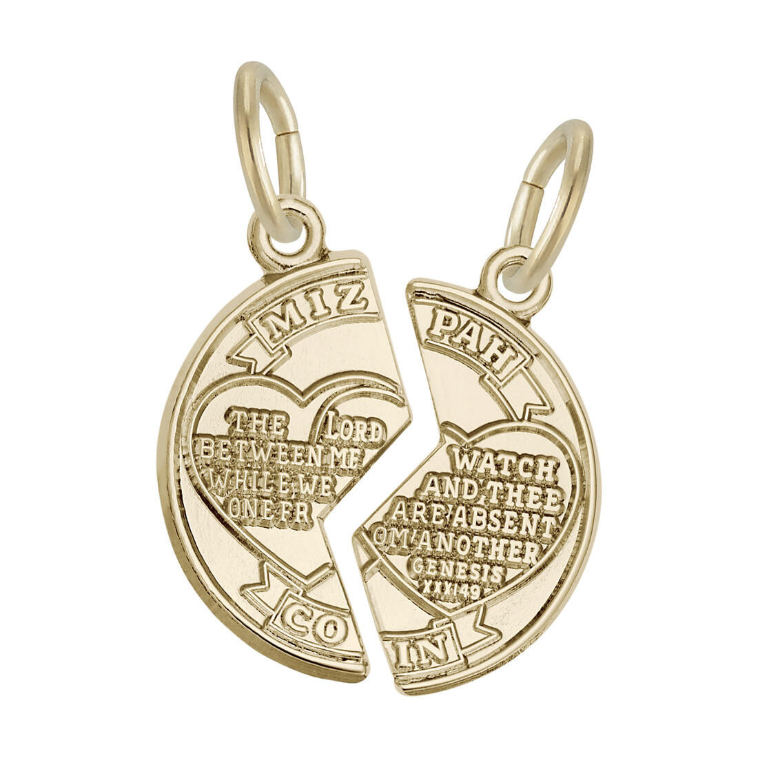 Mizpah Charm (Choose Metal) by Rembrandt by Rembrandt Charms at