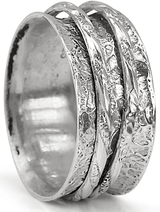AWAKEN - Silver Serenity Collection - MeditationRing (Spinner Ring)