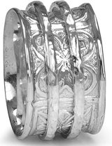 FAITH - Silver Serenity Collection - MeditationRing (Spinner Ring)
