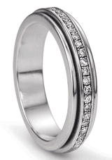 LUNAR SILVER - Stackable Collection - MeditationRing (Spinner Ring)