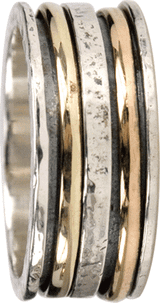 UNIVERSE - Gold and Silver Zen Collection - MeditationRing (Spinner Ring)