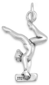 Image of (C) Gymnast Charm 925 Sterling Silver