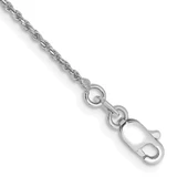 Image of 10" 14K White Gold 1.15mm Machine-made Rope Anklet