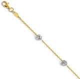 Image of 10" 14K Yellow & White Gold Anklet