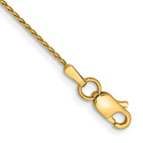 Image of 10" 14K Yellow Gold .8mm Round Shiny-Cut Wheat Chain Anklet