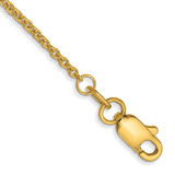 Image of 10" 14K Yellow Gold 1.5mm Cable Chain Anklet
