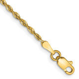 Image of 10" 14K Yellow Gold 1.85mm Shiny-Cut Quadruple Rope Chain Anklet