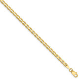 Image of 10" 14K Yellow Gold 3mm Concave Anchor Chain Anklet
