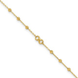 Image of 10"+1" 14K Yellow Gold Infinity Symbol Anklet