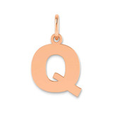 Image of 10K Rose Gold Letter Q Initial Charm 10XNA1337R/Q