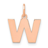 Image of 10K Rose Gold Letter W Initial Charm 10XNA1337R/W