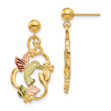 Image of 26mm 10k Tri-color Black Hills Gold Post Earrings 10BH657