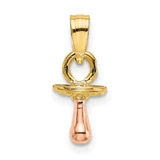 Image of 10K Two-tone Gold 3-D Pacifier Pendant