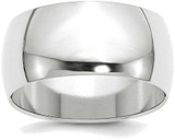 Image of 10K White Gold 10mm Half Round Band Ring