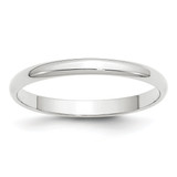 Image of 10K White Gold 2.5mm Lightweight Half Round Band Ring