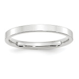 Image of 10K White Gold 2.5mm Standard Flat Comfort Fit Band Ring