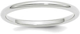 Image of 10K White Gold 2mm Standard Comfort Fit Band Ring