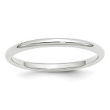 Image of 10K White Gold 2mm Standard Comfort Fit Band Ring