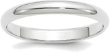 Image of 10K White Gold 3mm Half Round Band Ring