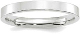 Image of 10K White Gold 3mm Standard Flat Comfort Fit Band Ring
