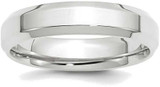 Image of 10K White Gold 5mm Bevel Edge Comfort Fit Band Ring