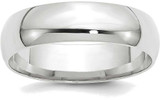 Image of 10K White Gold 6mm Lightweight Comfort Fit Band Ring