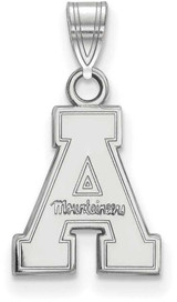 Image of 10K White Gold Appalachian State University Small Pendant by LogoArt (1W002APS)