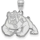 Image of 10K White Gold California State University Fresno Medium Pendant by LogoArt