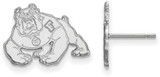 Image of 10K White Gold California State University Fresno Small Post Earrings by LogoArt