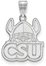 Image of 10K White Gold Cleveland State University Large Pendant by LogoArt