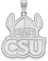 Image of 10K White Gold Cleveland State University XL Pendant by LogoArt