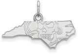 Image of 10K White Gold East Carolina University X-Small Pendant by LogoArt (1W051ECU)