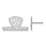 10K White Gold Eastern Illinois University Small Post Earrings by LogoArt