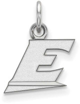 Image of 10K White Gold Eastern Kentucky University X-Small Pendant by LogoArt (1W022EKU)